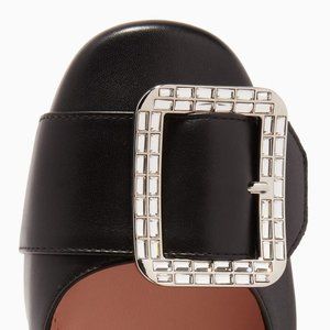 NIB BALLY Jackie 85 Crystal-Embellished Buckle Leather Pumps SIZE US 7/ EU 37.5